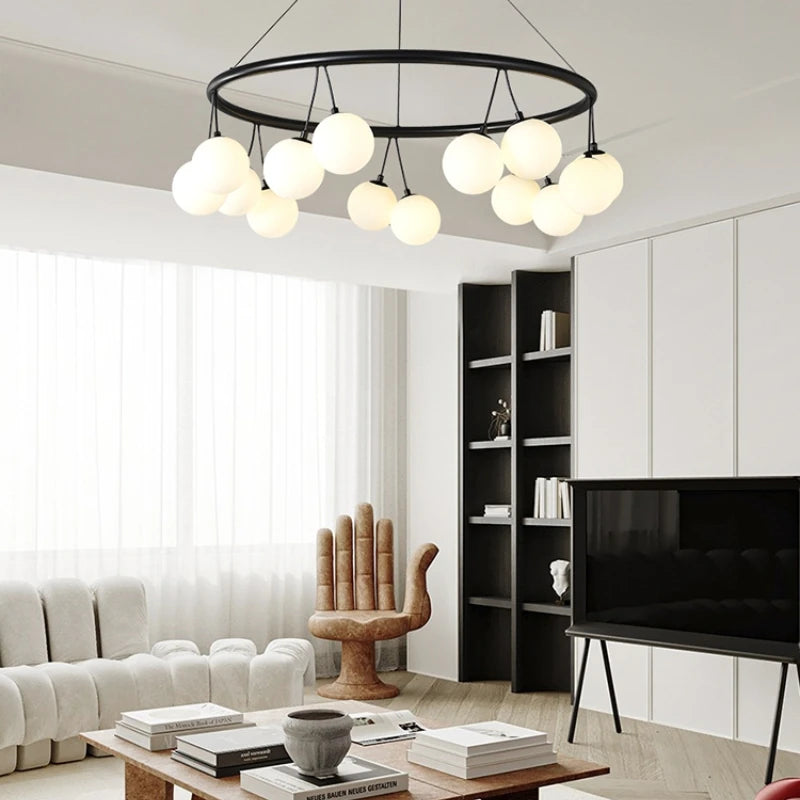 Moderner LED-Kronleuchter aus Glas für die Innendekoration - vue 3 sur 9