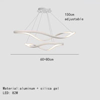 Moderner Kronleuchter mit unregelmäßigem Ring und verstellbarem Kabel