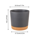 grand pot circulaire en plastique pour plantes d'intérieur avec drainage et plateau