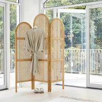 paravent en rotin pliable de style japonais mobile