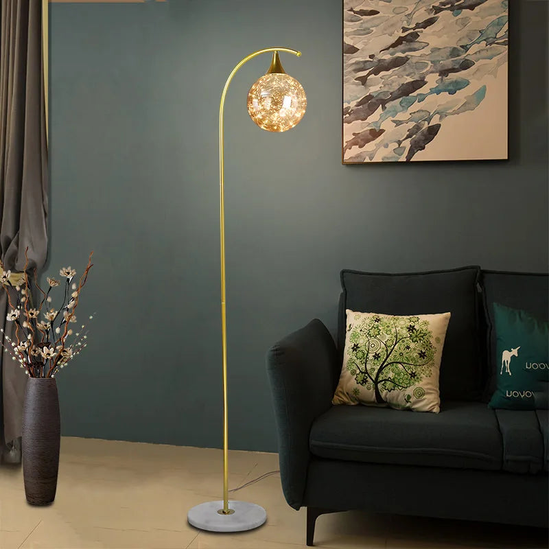 lampadaire led en verre multicolore pour une ambiance chaleureuse - vue 5 sur 10