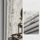 Rideau floral style chinois occultation partielle pour salon