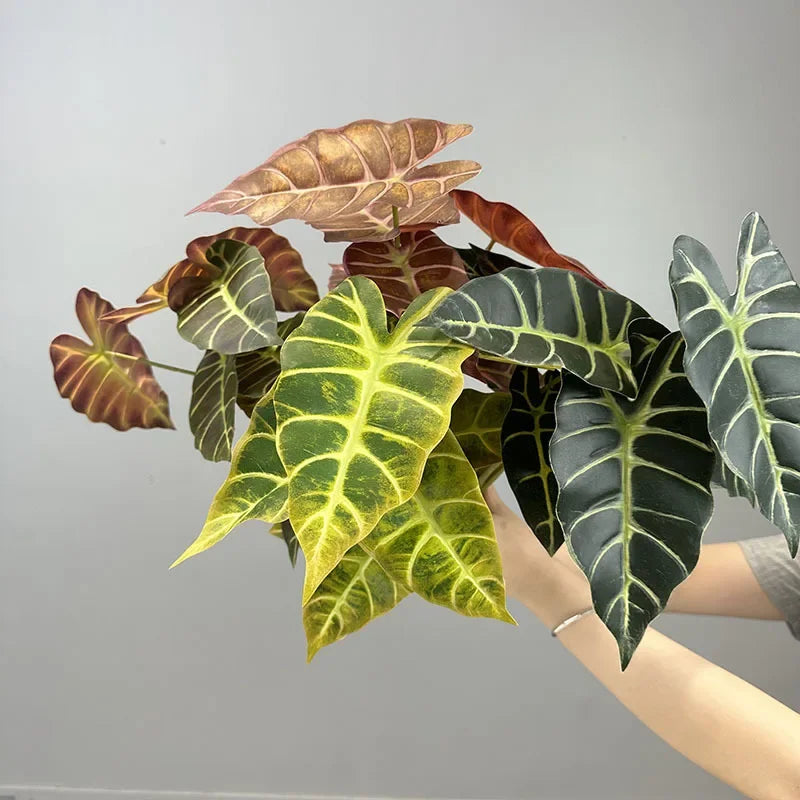 lot de 2 feuilles artificielles pour décoration de fête automne - vue 3 sur 10