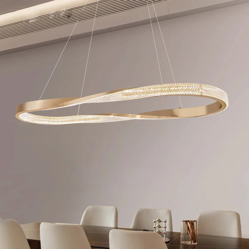 Lustre led cristal design moderne
