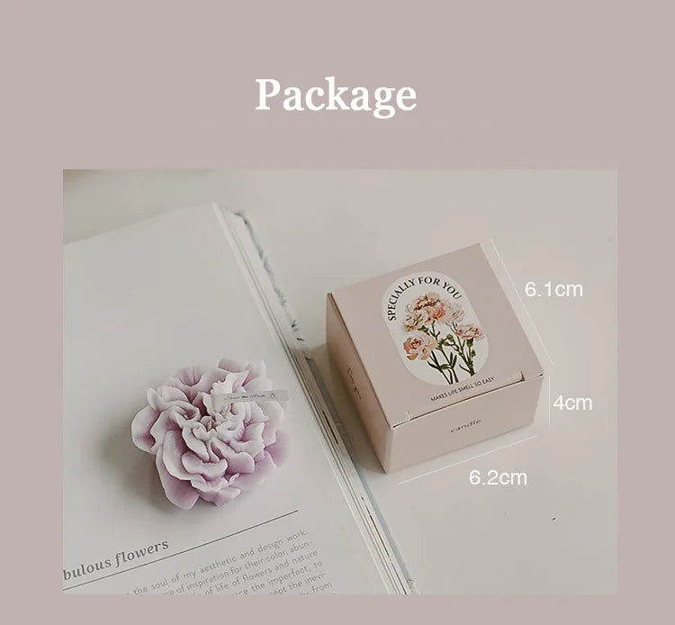bougie parfumée artisanale en forme dœillet pour mariage et fêtes - vue 6 sur 13