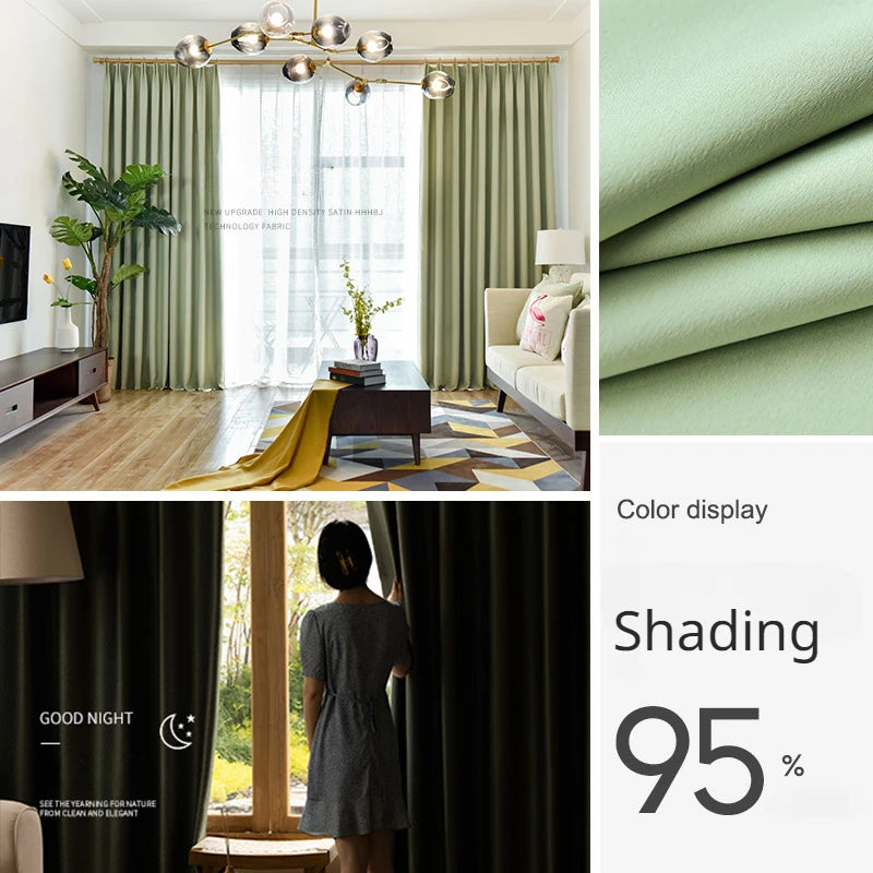 Rideau moderne occultation élevée pour salon chambre