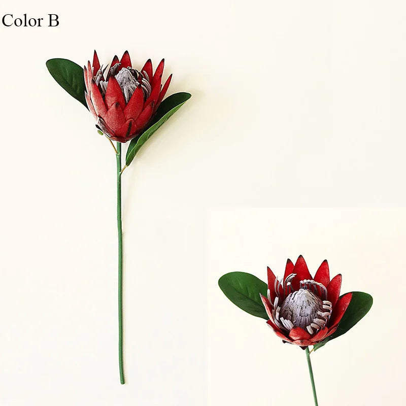 branche de protea cynaroides fleurs artificielles pour jardin et décoration - vue 10 sur 12