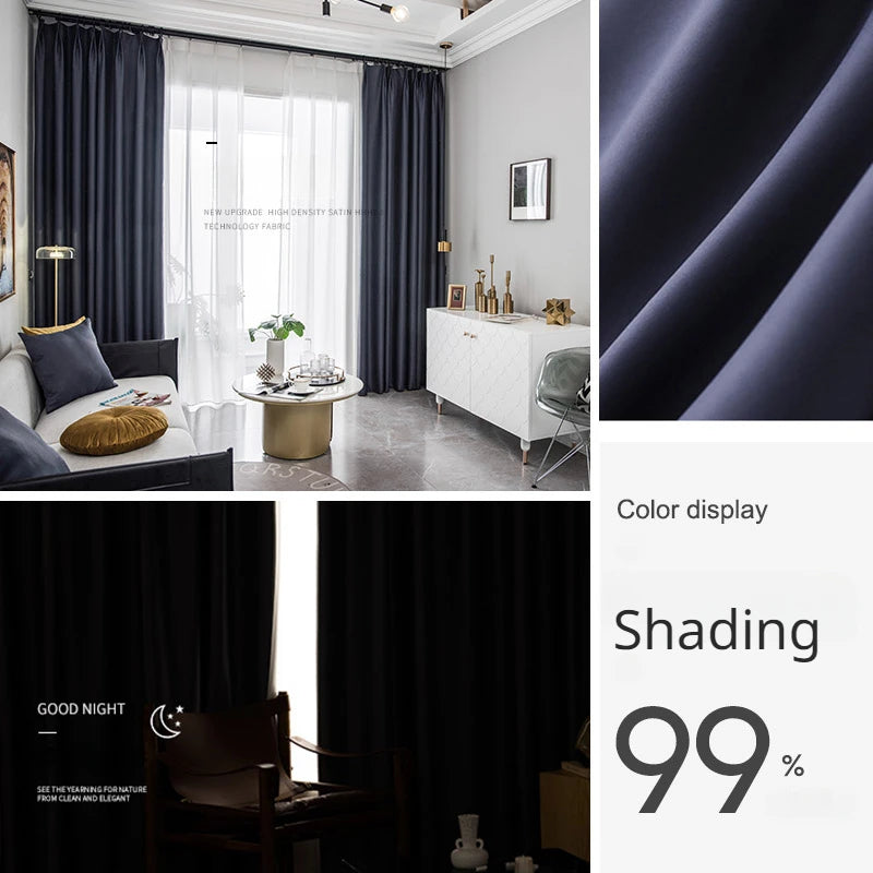 Rideau moderne occultation élevée pour salon chambre