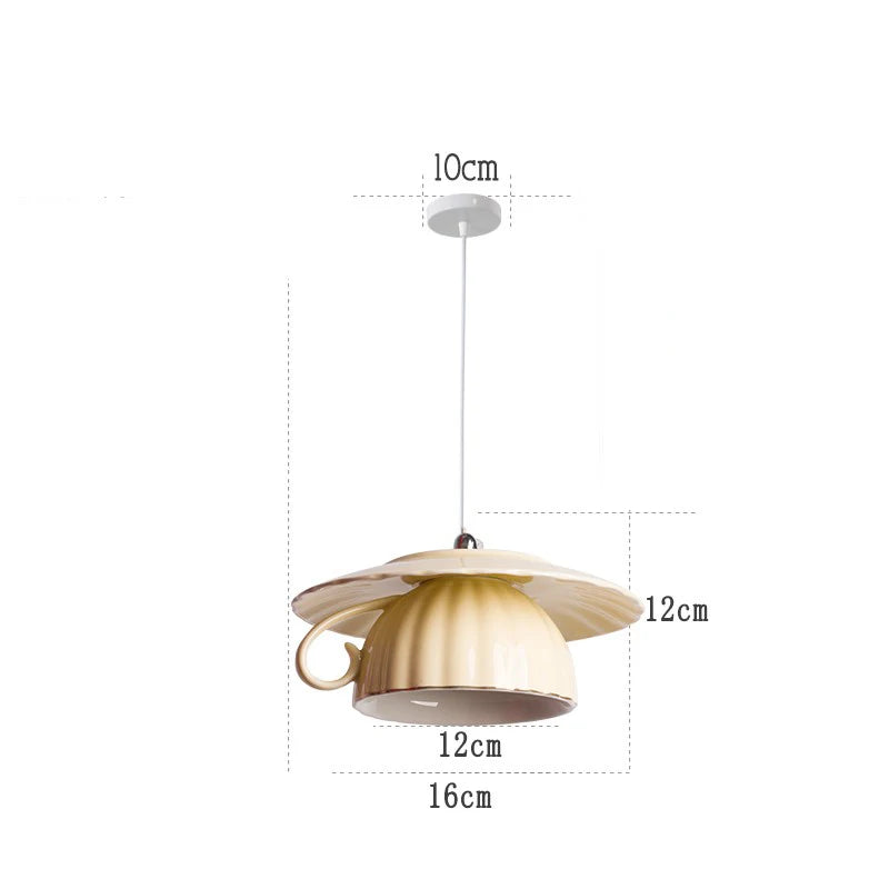 Moderne LED-Pendelleuchte aus Keramik in Teekannenform für die Küche - vue 30 sur 30