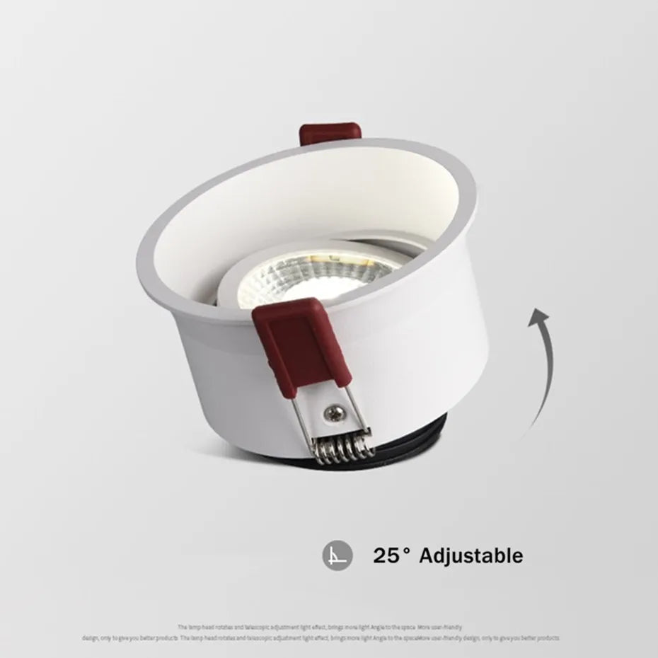 spot led rond encastrable anti-éblouissement réglable décoratif - vue 4 sur 6
