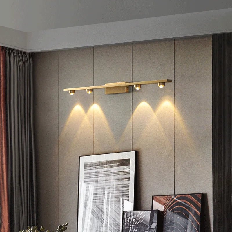 Wandleuchte mit Projektion warmes Licht modernes Design Atmosphäre - vue 3 sur 9