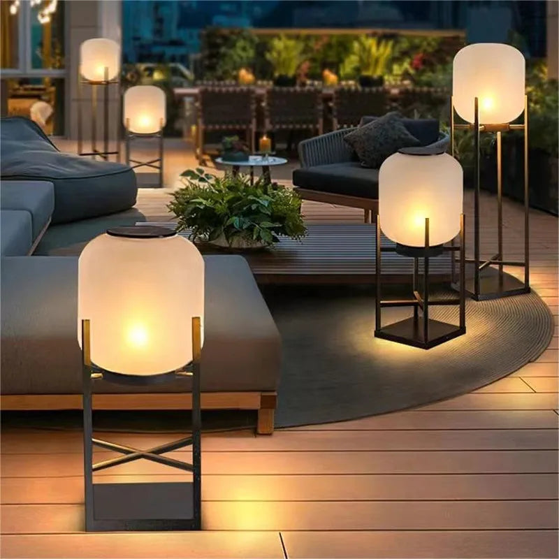 Lampe et lampadaire jardin solaire extérieur décoration imperméable de jardin de pelouse de Villa - vue 5 sur 9