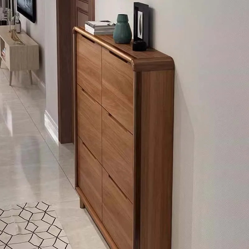 meuble à chaussures en bois design moderne gain de place luxe - vue 4 sur 22