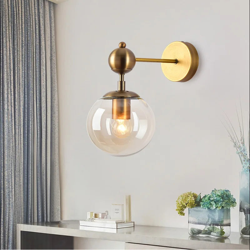 applique murale rétro dorée pour décoration intérieure élégante - vue 5 sur 8