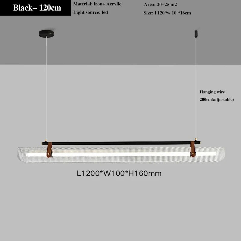 Kronleuchter aus Acryl mit LED-Band für moderne Beleuchtung