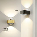 applique murale carrée en cuivre moderne et luxueuse à double tête