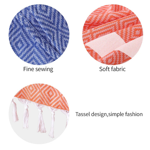 serviette de plage turque coton motifs ethniques polyvalente - vue 7 sur 7