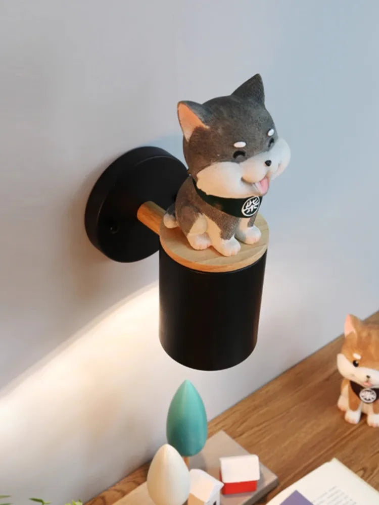 Applique murale LED en forme de chat de dessin animé - vue 6 sur 12