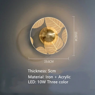 LED-Wandleuchte Blume aus Acryl für künstlerische Innendekoration