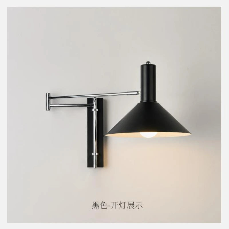 LED-Wandleuchte Vintage Rotierbar Faltbar für Hotel - vue 5 sur 12