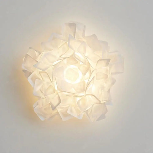 Moderne LED-Wandleuchte aus Acryl mit weißer Blume – romantisches Design - vue 5 sur 6