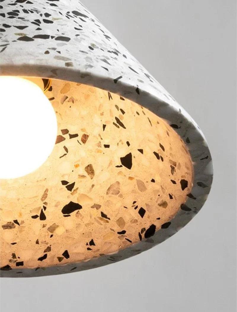 suspension en terrazzo style industriel rétro pour éclairage créatif - vue 6 sur 8