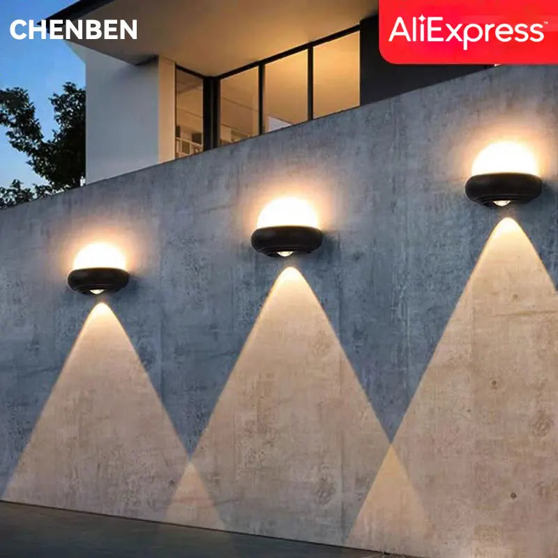 applique murale led moderne pour extérieur et jardin - vue 2 sur 10