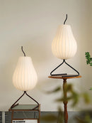 lampe de sol wabi sabi style japonais en soie décoration intérieure