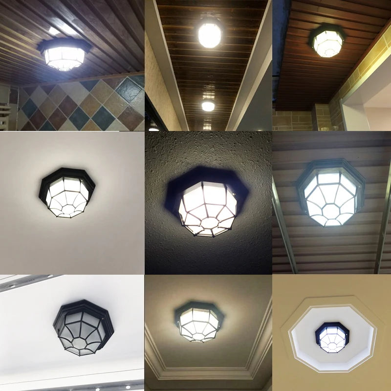 Minimalistische LED-Deckenleuchte Außen Wasserdicht Für Moderne Räume - vue 9 sur 9