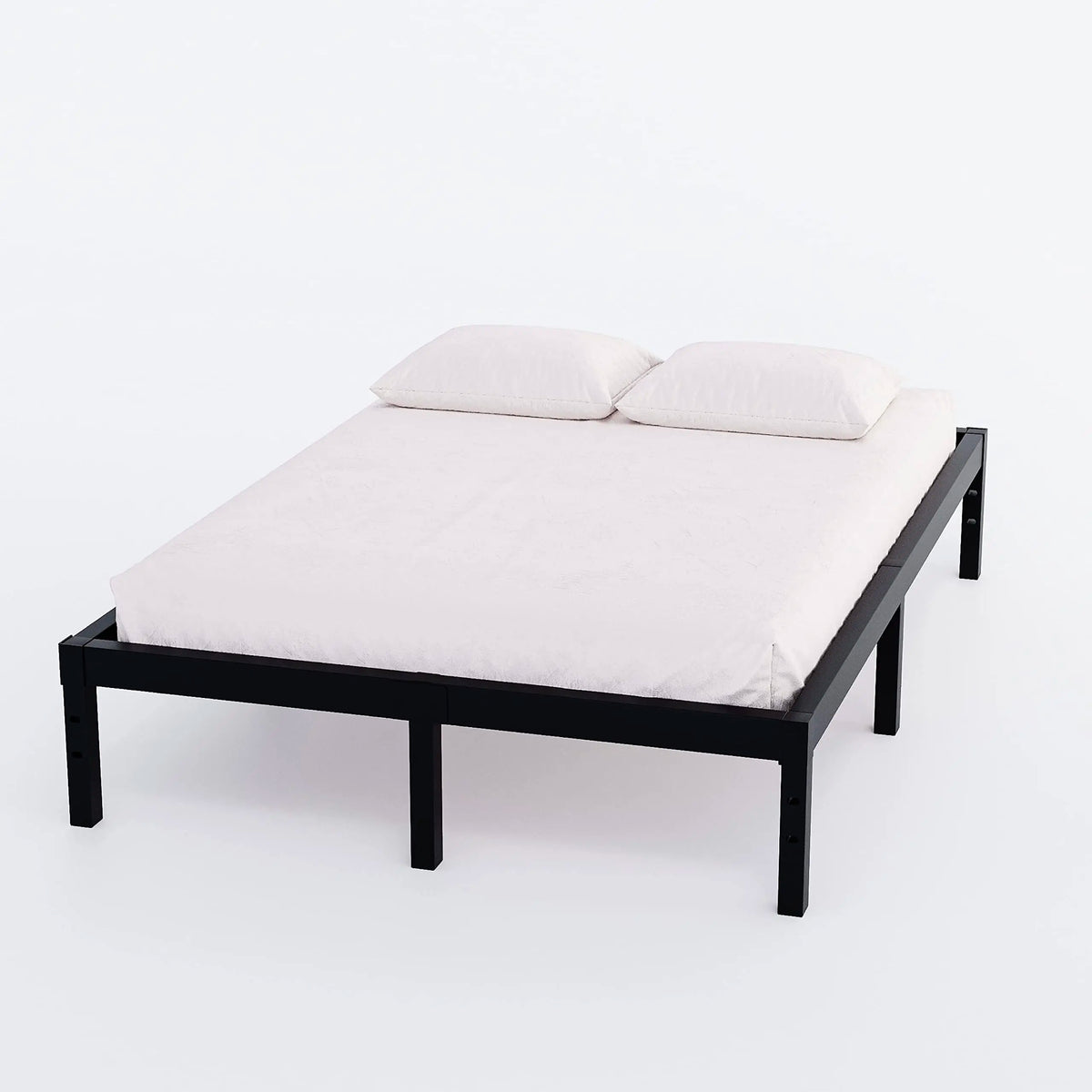 Metal Bed Frame – Heavy Duty Mattress Foundation with Anti-slip Steel Slat Support, Durable Platform Base with Underbed Storage
