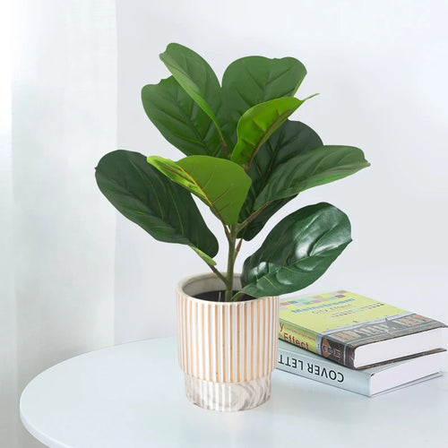plantes artificielles ficus feuilles de banyan décoration jardin bureau - vue 3 sur 6
