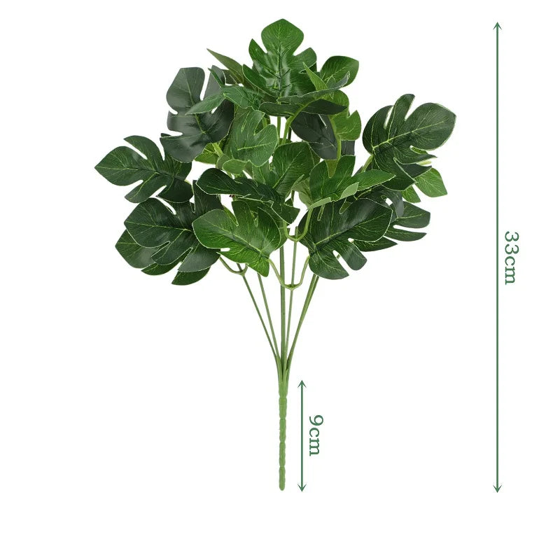 feuilles de bambou dieffenbago en soie pour décoration élégante - vue 18 sur 32