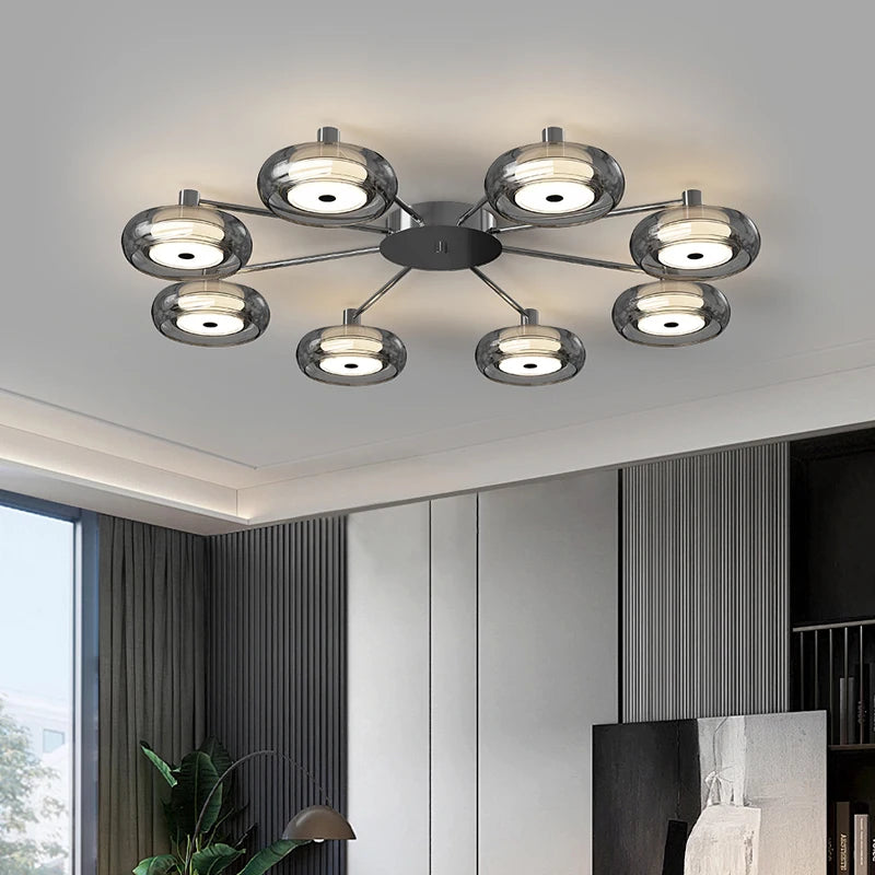plafonnier italien design moderne éclairage intérieur luxe minimaliste - vue 3 sur 12