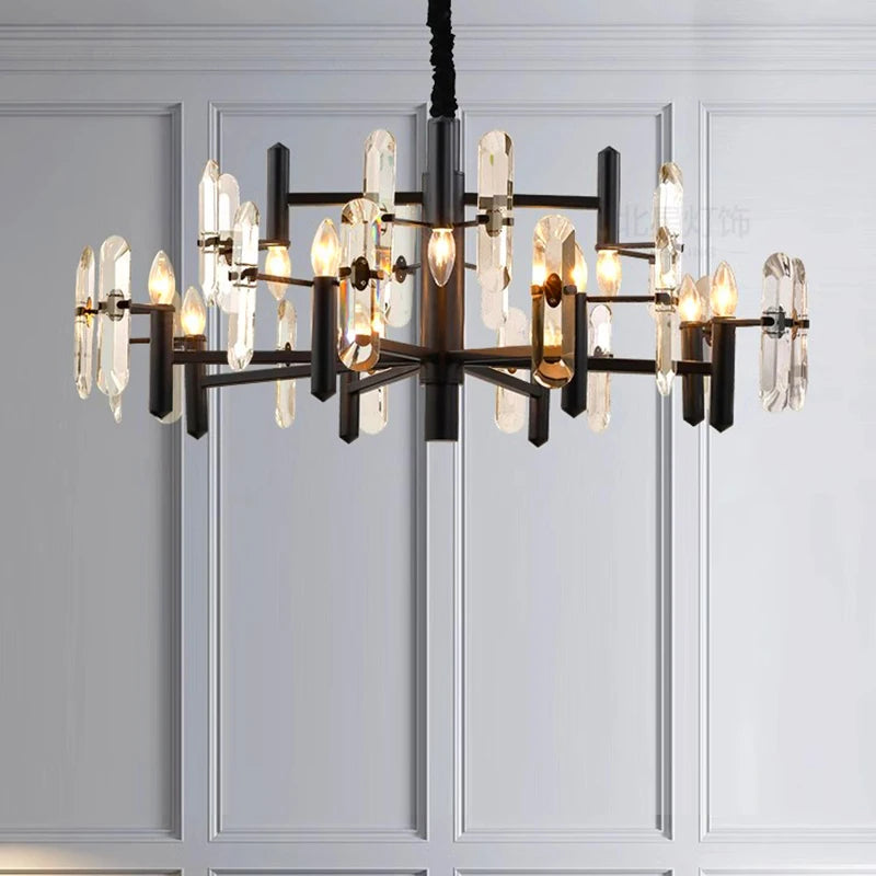 home decorationPendant lights, luxury crystal living room chandelier, dining room Pendant lamp, ceiling light, indoor lighting - vue 3 sur 12
