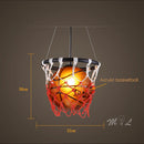 suspension en acrylique avec design panier de basket-ball