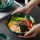 Bol ramen en céramique motif floral 1 2l