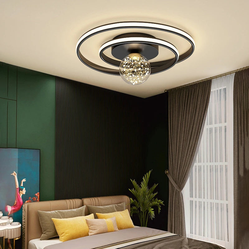 lustre nordique moderne à led simple boule pour éclairage intérieur - vue 6 sur 16
