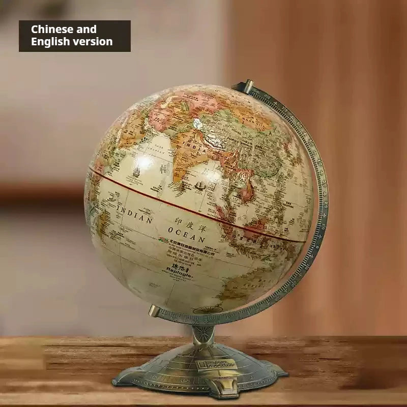 globe terrestre rétro éducatif pour géographie et décoration - vue 8 sur 7