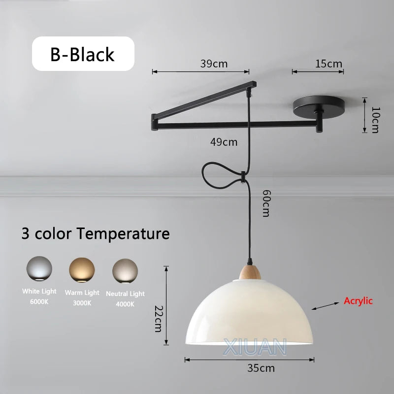 Moderne LED-Pendelleuchte mit schwenkbarem Arm - vue 29 sur 30