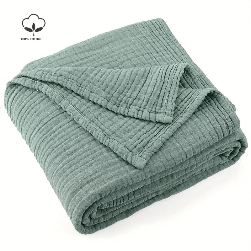 plaid mousseline coton leger boheme canape lit