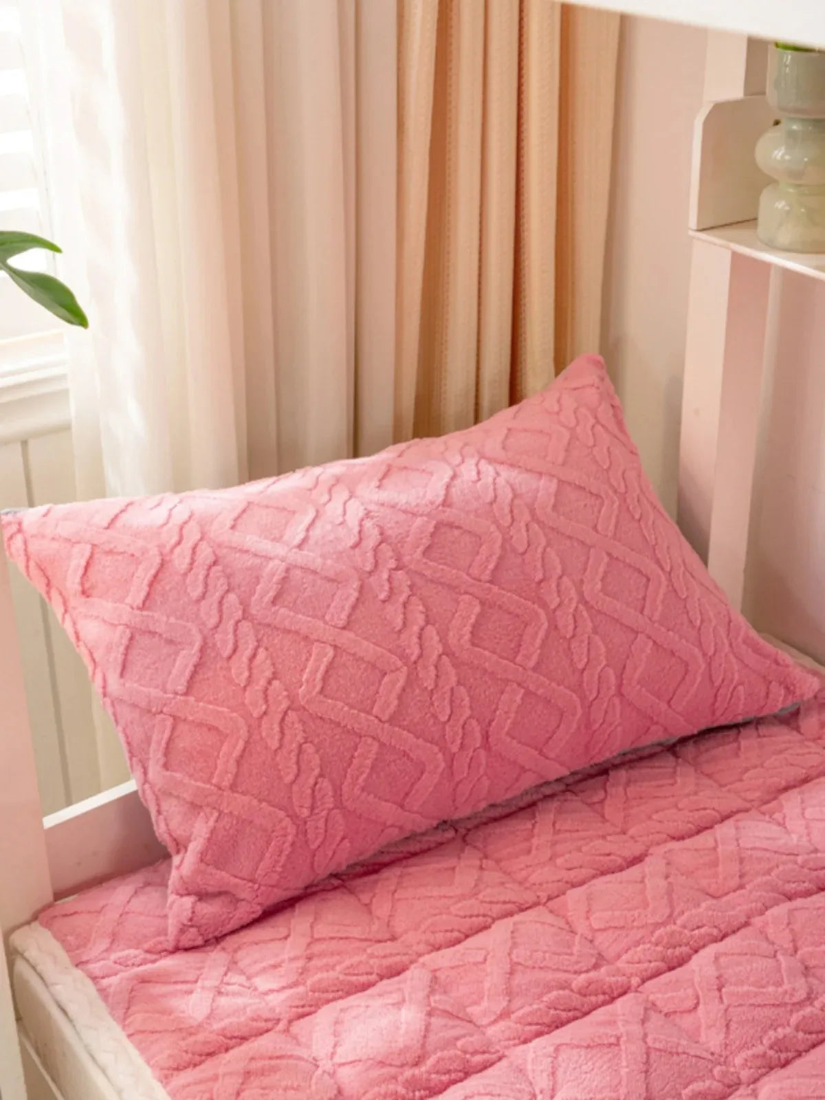 surmatelas doux hiver en velours agneau pour étudiants - vue 6 sur 12
