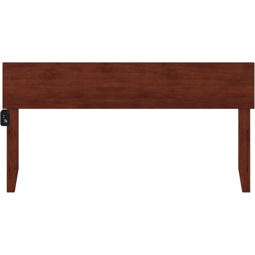 Queen Size Headboard, Walnut, Modern Solid Wood Headboard - vue 6 sur 6