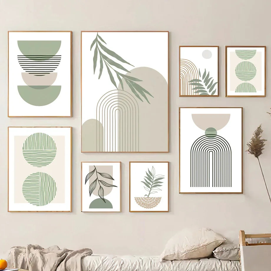 décoration murale géométrique abstraite style boho moderne - vue 2 sur 7