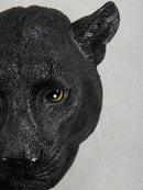 Vintage Wandleuchte Leopard aus schwarzer Kunstharz im nordischen Design
