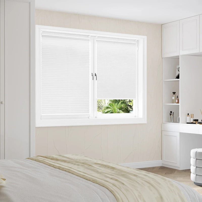 Store plissé sans perçage protection solaire fenêtre intérieur