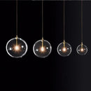 lustre en verre transparent design nordique pour décoration intérieure