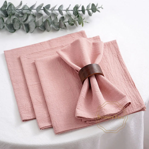 Serviette de table coton uni lavable lot 24