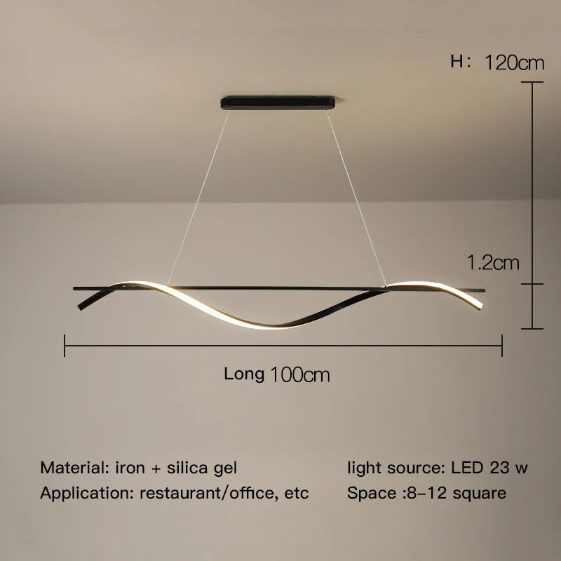 Minimalistische Pendelleuchte aus Aluminium und Eisen für die Wohnungsdekoration