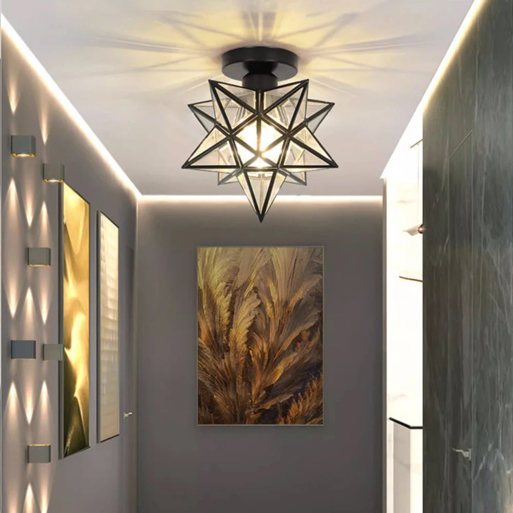 plafonnier moderne en cristal avec éclairage led intérieur - vue 5 sur 9