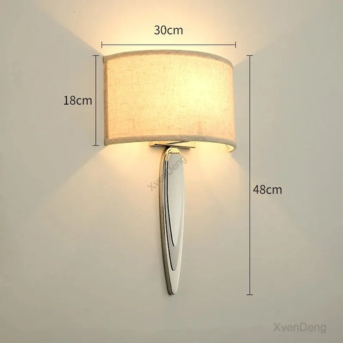 Wandleuchte Caserta Kreis Design aus Stoff für stilvolle Innendekoration - vue 10 sur 15